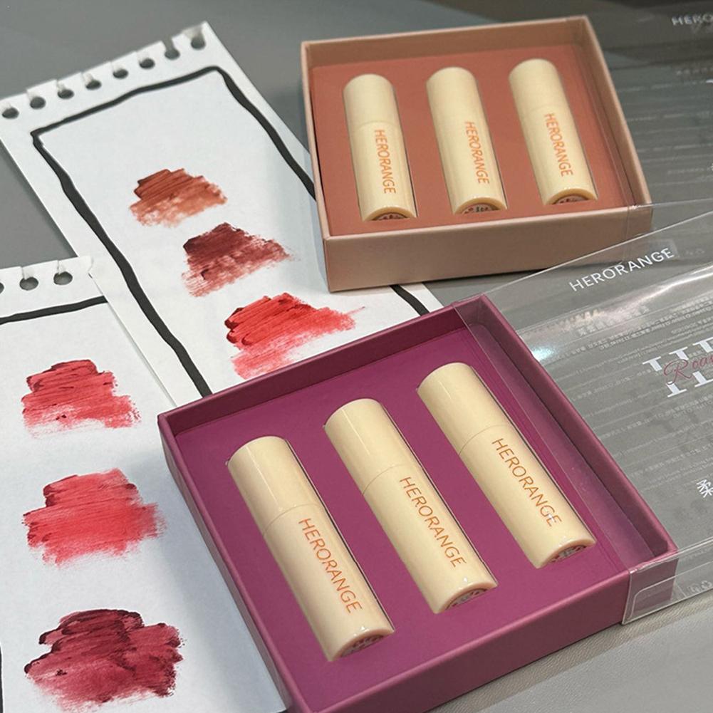 Lip Tint Korean - Velvet Matte Lip Gloss Set Rose