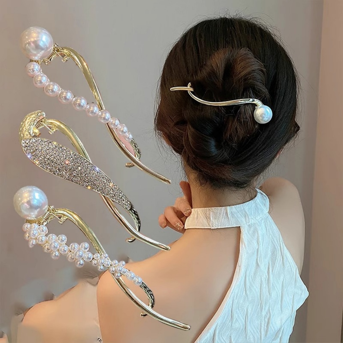 Elegant Glitter Pearl Hair Cli - огляд і ціна Korean Girls Lifestyle