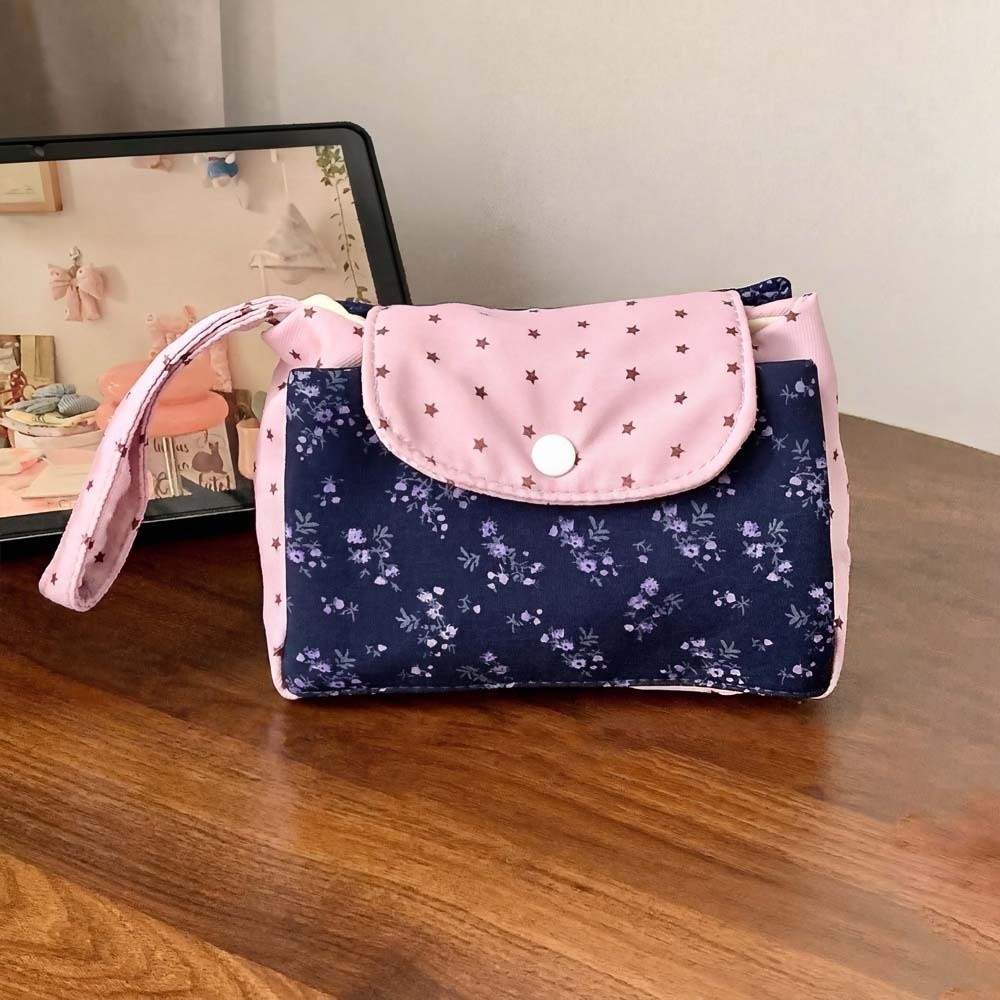 Purple Print Floral Makeup Bag - огляд і ціна Korean Lifestyle & Kids Boutique Photos