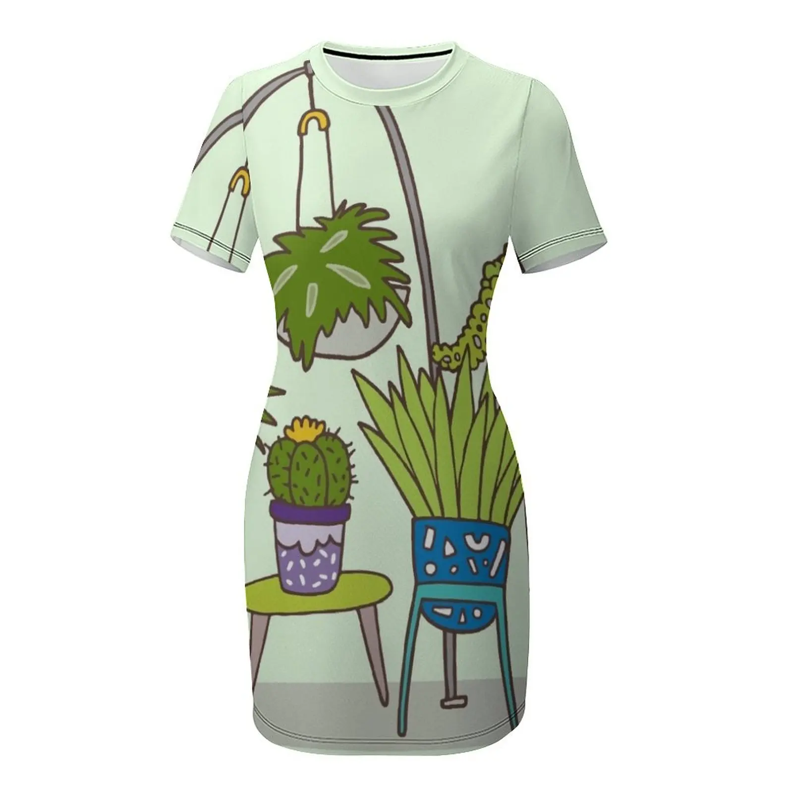 Plant life Short-Sleeved Dress - огляд і ціна Korean Girls Lifestyle